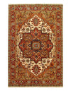 Beige Fine Hand-Knotted Serapi Design 6' X 9'