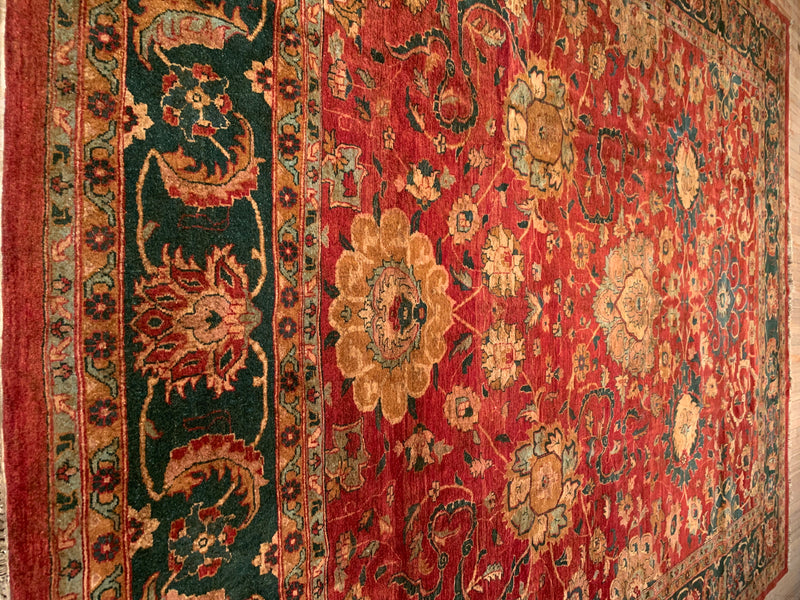 Rust Fine Hand-Knotted Agra 10' X 14'7''