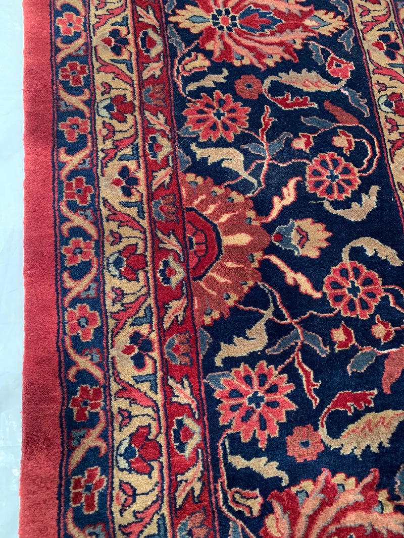 Rust Fine Hand-Knotted Sarouk Design12' X 15'