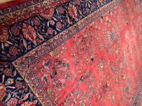 Rust Fine Hand-Knotted Sarouk Design12' X 15'