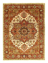 Beige Fine Hand-Knotted Serapi Design 9' X 12'