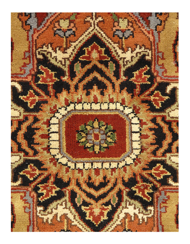 Beige Fine Hand-Knotted Serapi Design 9' X 12'