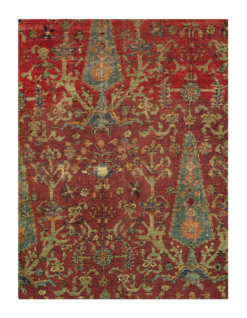 Rust Antique Persian Dorokhsh 7'7'' X 16'7''