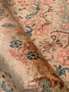 Beige Fine Persian Hand Knotted Kerman 8'9'' X 21'8''