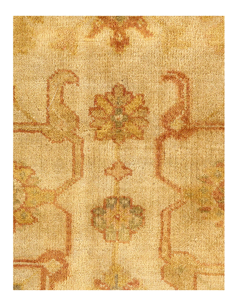 Beige Fine Hand Knotted Oushak 12' X 15'8''