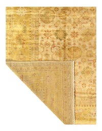 Beige Fine Hand Knotted Oushak 12' X 15'8''