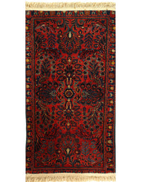 1920s Vintage Persian Sarouk Rug - 2' x 3'8"