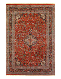 Rust Fine Hand-Knotted Kashan Rug 12' X 17'