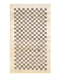 Cream Gray Persian Luribaft Gabbeh 4' X 7'