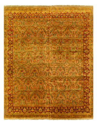 Gold Color Fine Hand Knotted Agra Rug 12' X 15'