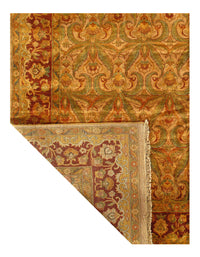 Gold Color Fine Hand Knotted Agra Rug 12' X 15'