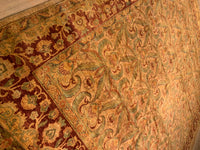 Gold Color Fine Hand Knotted Agra Rug 12' X 15'