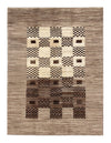 Brown Fine Hand Knotted Persian Gabbeh 5' X 6'6"