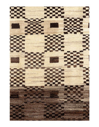 Brown Fine Hand Knotted Persian Gabbeh 5' X 6'6"