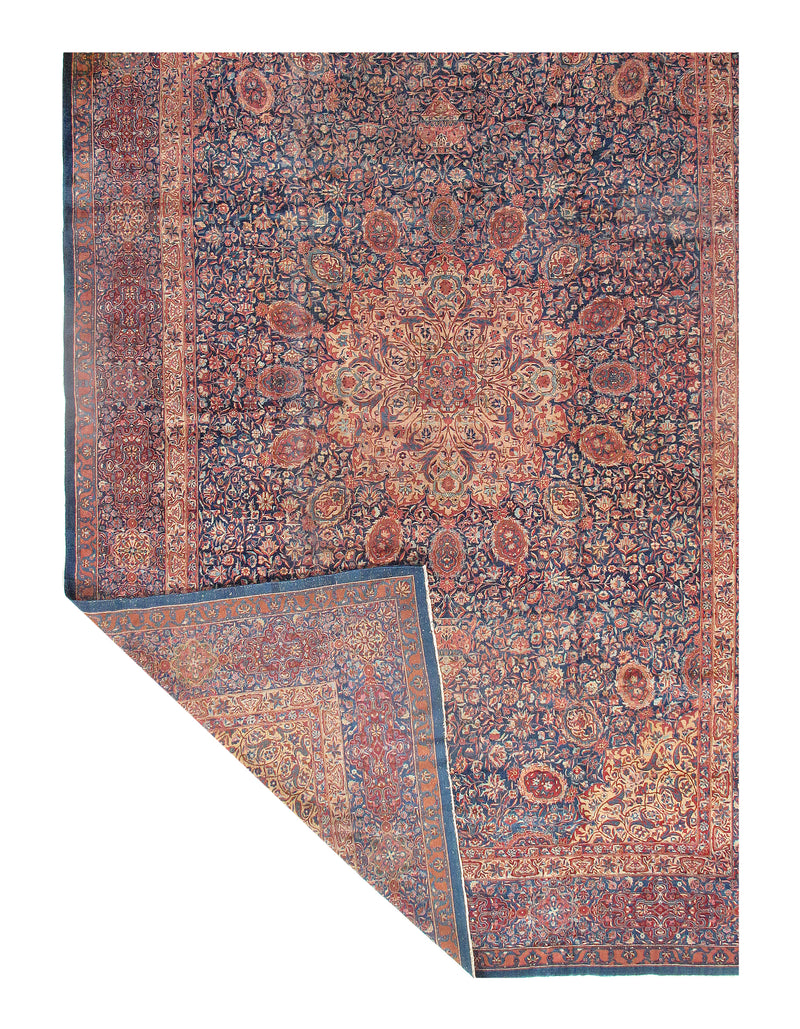 Navy Antique Ardabil Design Tabriz Design 12' X 17'5"