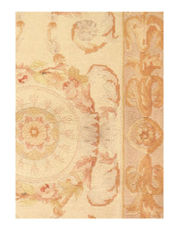 Beige Color Fine Hand-Knotted Abusson Runner 2'7'' X 10'