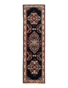 Black Color fine Hand Knotted Tabriz Design runner 2'6'' X 10'