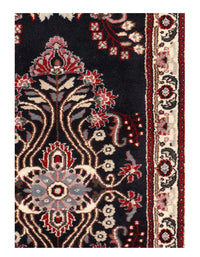 Black Color fine Hand Knotted Tabriz Design runner 2'6'' X 10'