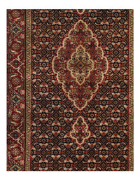 Black Tabriz Design Runner 2'6" X 12'