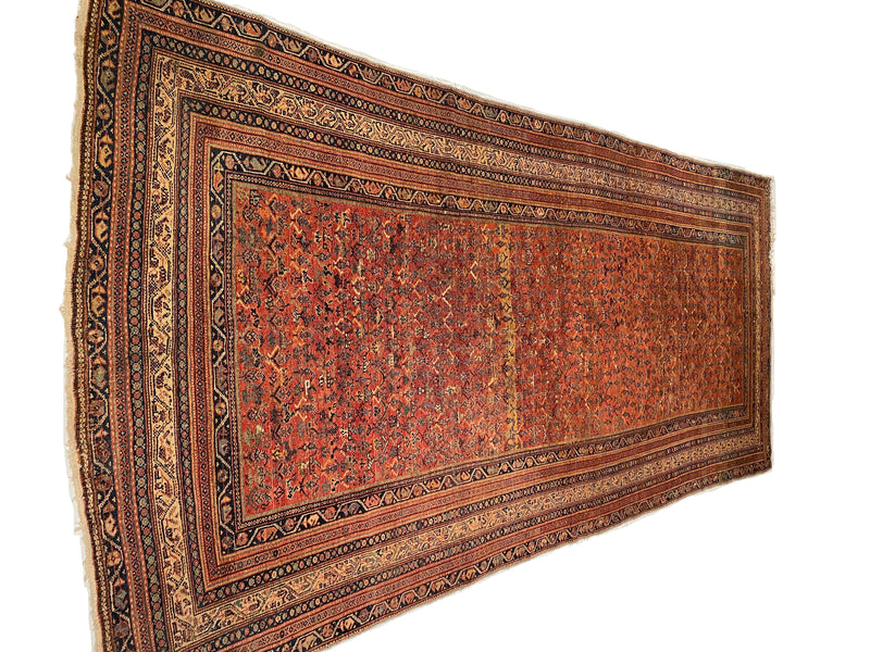 Rust Antique Malayer runner 3'3'' X 9'4''