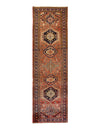 Rust Persian Hand Knotted Antique Heriz Runner 3'3'' X 11'