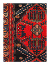 Red Persian Hand Knotted Hamdan Runner 3'5'' X 9'9''