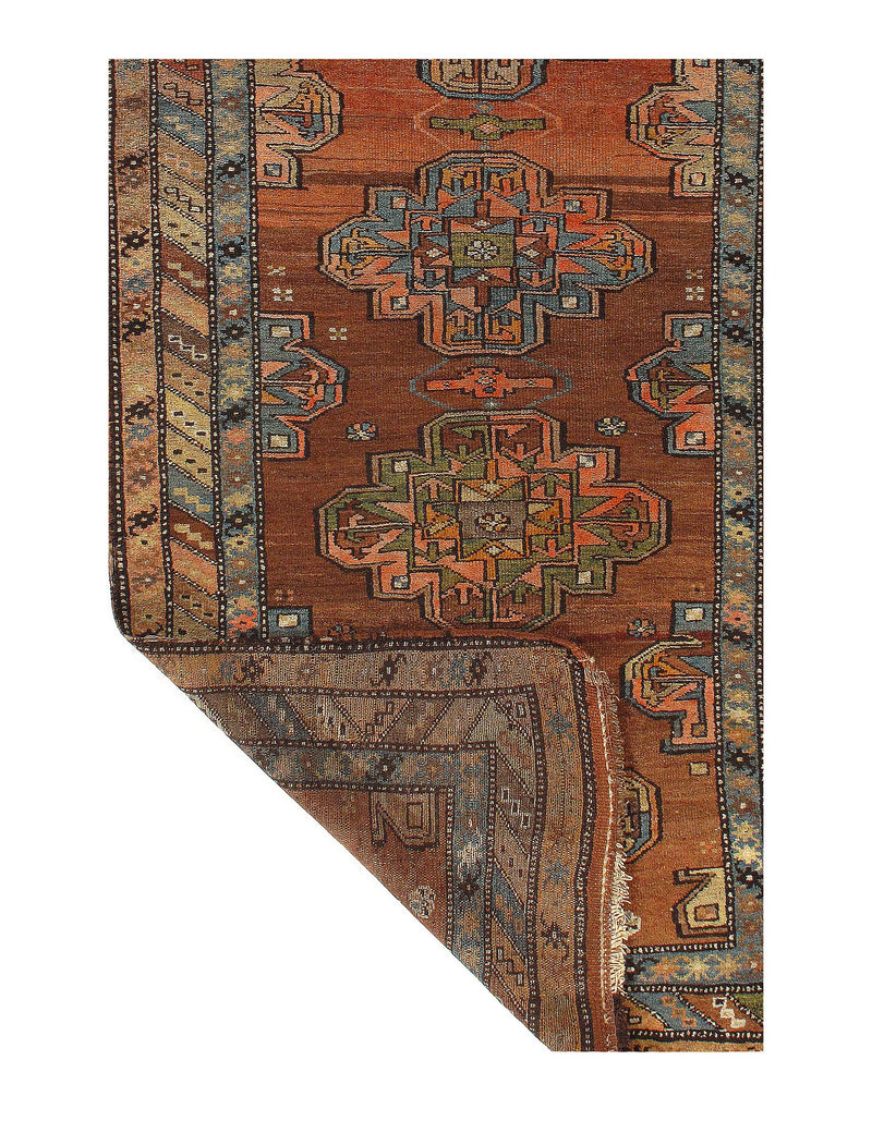 Rust Fine hand Knotted Azarbijan Kazak Runner 3'2'' X 8'2''