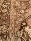 Light Brown Persian Antique Tabriz Design 9'.3'' X 11'.6''