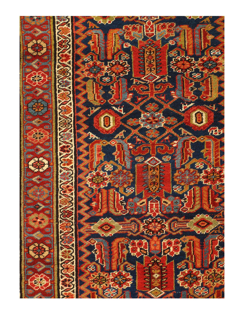 Navy Antique Bidjar runner 3'.7'' X 13' 4''