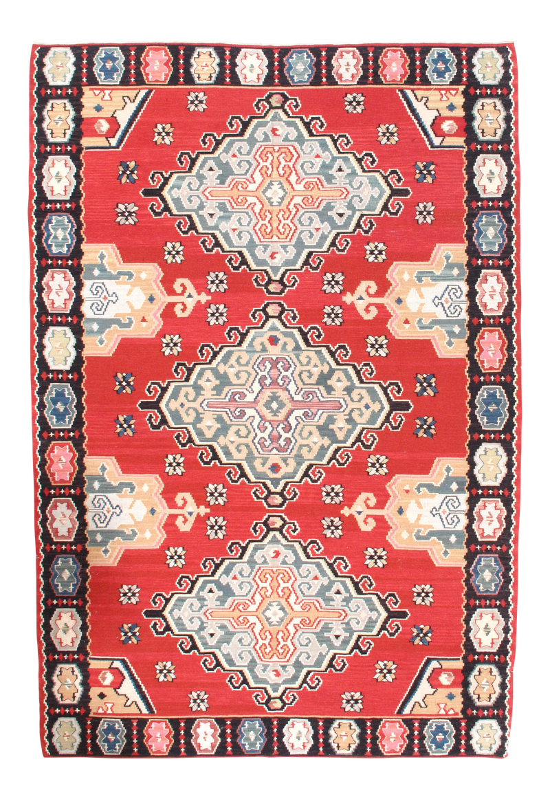 Sino Shiraz Design Kilim Rug - 5'11" X 8'8"