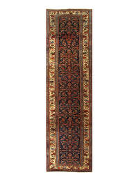 Navy Persian Antique Bidjar Runner 4'.3'' X 16'.3''