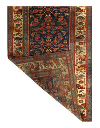 Navy Persian Antique Bidjar Runner 4'.3'' X 16'.3''