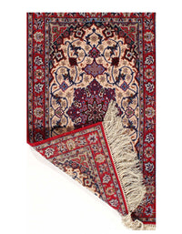 Beige Persian Isfahan silk & wool 2'3'' X 3'9''