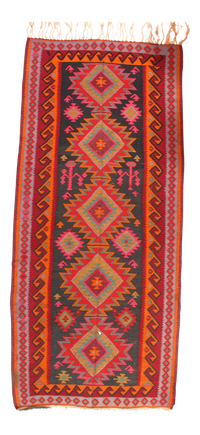 Peach Antique Persian Shiraz Kilim 6' X 11'