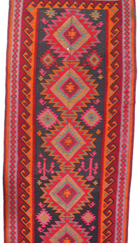 Peach Antique Persian Shiraz Kilim 6' X 11'