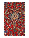 Red Persian Hand Knotted Persian silk & wool Isfahan 2'5'' X 3'9''