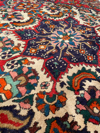 Vintage Red Persian Hand Knotted Bakhtiari 7' X 10'