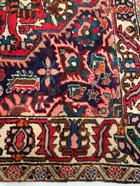 Vintage Red Persian Hand Knotted Bakhtiari 7' X 10'