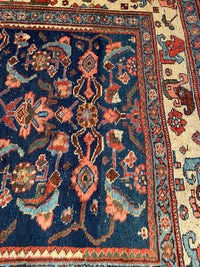 Navy Persian Antique Bidjar Runner 4'.3'' X 16'.3''