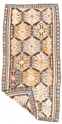 Antique Persian Shiraz Kilim Rug - 3'10" x 7'11"