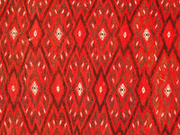 Red Persian Hand Knotted Yamoud rug 7'1'' X 12'6''