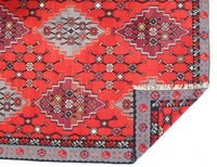 Red Fine Hand knotted Turkish kilim 6'11'' X 10'