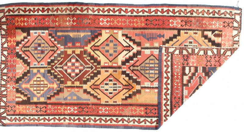 Multi color Hand knotted Russian KAZAK 5'9'' X 11'3''