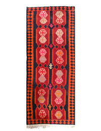 Rust Persian Hand Knotted fine kilim shiraz 4'9'' X 12'4''