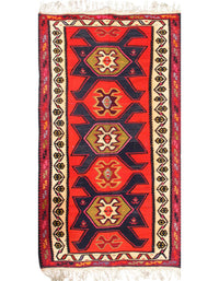 Antique Persian Shiraz Kilim Rug - 5'1" x 9'9"