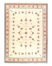 Beige Color Hand Woven Rug 9'2'' X 12'