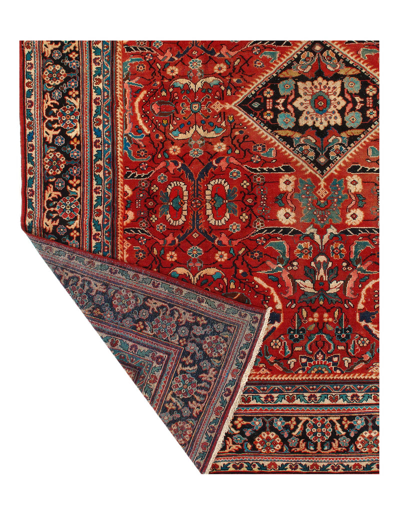 Rust Persian Antique Mahal Rug 10'11'' X 13'9''