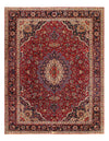 Vintage Red Persian Hand Knotted Mashad 9'11'' X 12'11