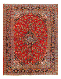 Red Sami Antique Persian Hand Knotted Kashan 10'2'' X 13'2''