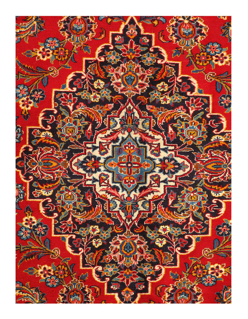 Red Sami Antique Persian Hand Knotted Kashan 10'2'' X 13'2''